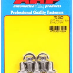 "3/8""-24 x  .500 12pt SS bolts" (5pcs)