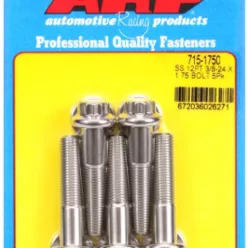   "3/8""-24 x 1.750 12pt 7/16 wrenching SS bolts" (5pcs)