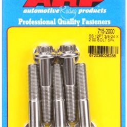   "3/8""-24 x 2.000 12pt 7/16 wrenching SS bolts" (5pcs)