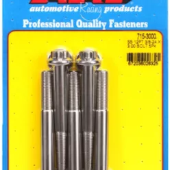   "3/8""-24 x 3.000 12pt 7/16 wrenching SS bolts" (5pcs)