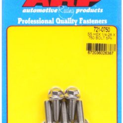 "1/4""-28 x .750 hex SS bolts" (5pcs)