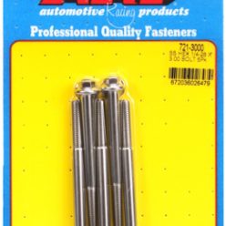 "1/4""-28 x 3.000 hex SS bolts" (5pcs)