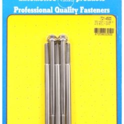 "1/4""-28 x 4.500 hex SS bolts" (5pcs)