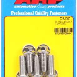 "3/8""-24 x 1.000 hex SS bolts" (5pcs)