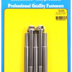   "3/8""-24 x 4.000 hex 7/16 wrenching SS bolts" (5pcs)
