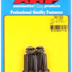   "1/4""-28 x 1.000 12pt black oxide bolts" (5pcs)