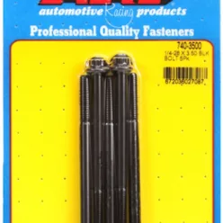   "1/4""-28 x 3.500 12pt black oxide bolts" (5pcs)