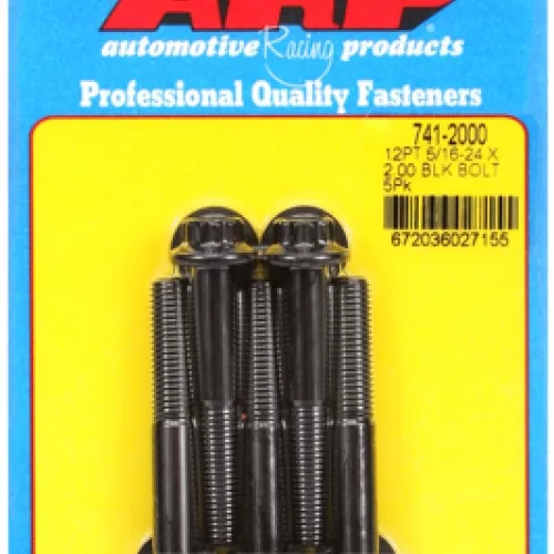 "5/16""-24 x 2.000 12pt black oxide bolts" (5pcs)