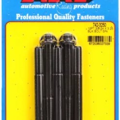   "3/8""-24 x 3.250 12pt black oxide bolts" (5pcs)