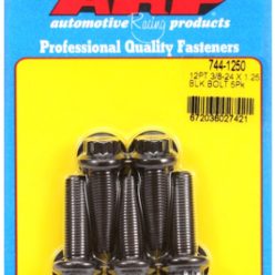   "3/8""-24 x 1.250 12pt 7/16 wrenching black oxide bolts"5pcs