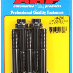   "3/8""-24 x 2.500 12pt 7/16 wrenching black oxide bolts"5pcs