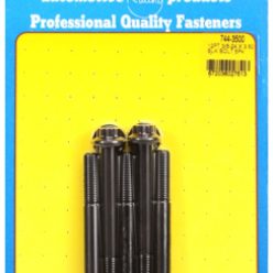   "3/8""-24 x 3.500 12pt 7/16 wrenching black oxide bolts"5pcs