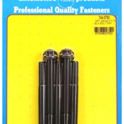   "3/8""-24 x 3.750 12pt 7/16 wrenching black oxide bolts"5pcs