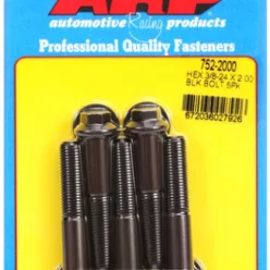   "3/8""-24 x 2.000 hex black oxide bolts" (5pcs)