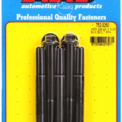   "3/8""-24 x 3.250 hex black oxide bolts" (5pcs)