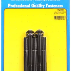   "3/8""-24 x 3.500 hex 7/16 wrenching black oxide bolts" 5pcs
