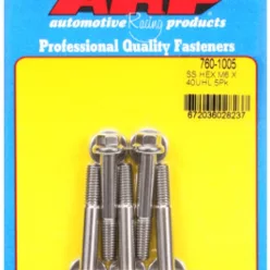M6 x 1.00 x 40 hex SS bolts (5pcs)