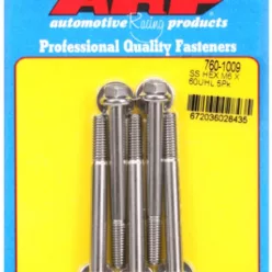 M6 x 1.00 x 60  hex SS bolts (5pcs)
