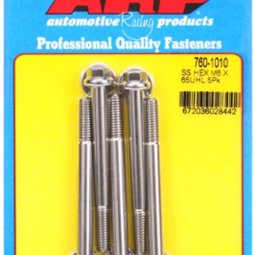 M6 x 1.00 x 65 hex SS bolts (5pcs)