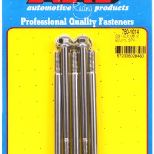 M6 x 1.00 x 90  hex SS bolts (5pcs)