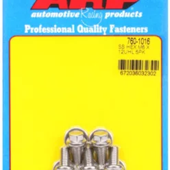 M6 x 1.00 x 12 hex SS bolts (5pcs)