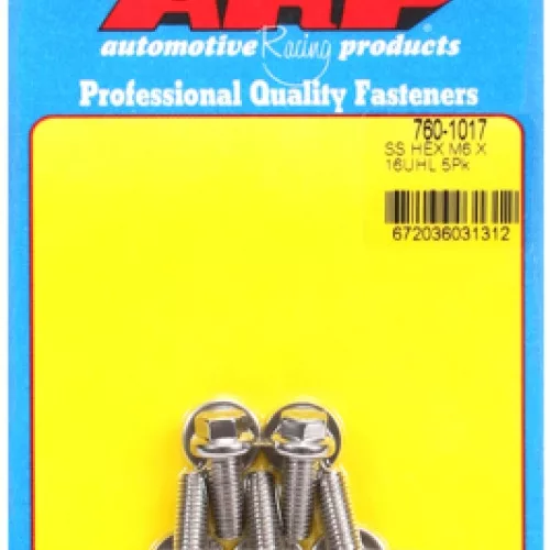 M6 x 1.00 x 16 hex SS bolts (5pcs)