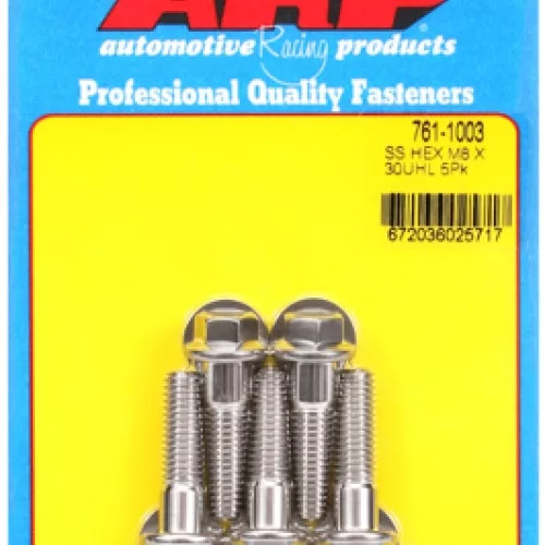 M8 x 1.25 x 30 hex SS bolts (5pcs)