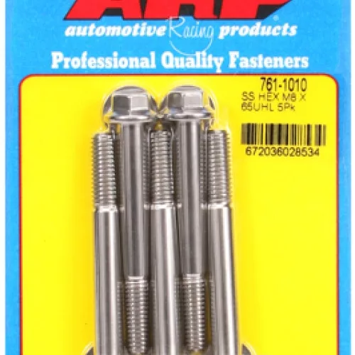 M8 x 1.25 x 65 hex SS bolts (5pcs)