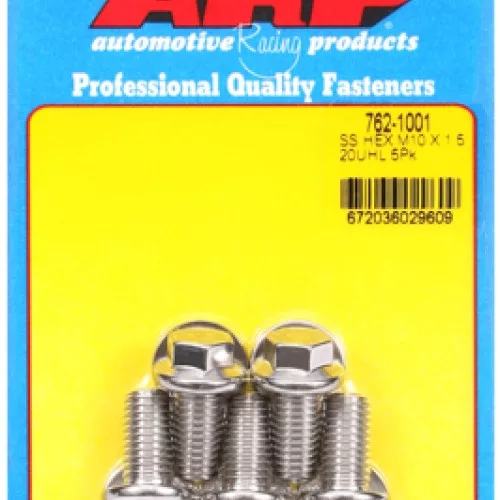 M10 x 1.50 x 20 hex SS bolts (5pcs)