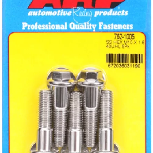 M10 x 1.50 x 40 hex SS bolts (5pcs)