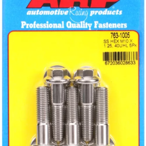 M10 x 1.25 x 40 hex SS bolts (5pcs)