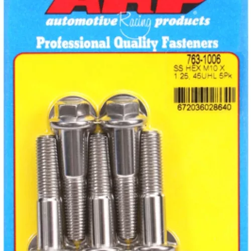 M10 x 1.25 x 45 hex SS bolts (5pcs)