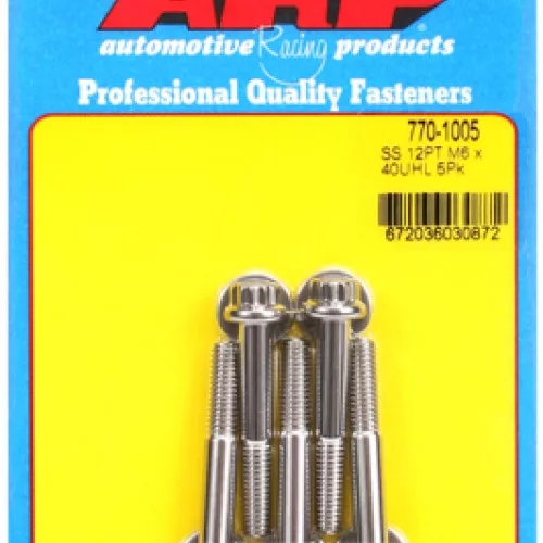M6 x 1.00 x 40 12pt SS bolts (5pcs)