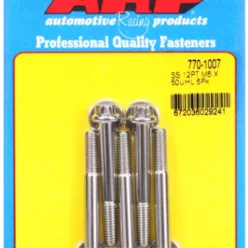M6 x 1.00 x 50 12pt SS bolts (5pcs)