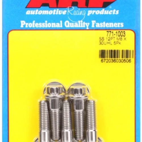 M8 x 1.25 x 30 12pt SS bolts (5pcs)