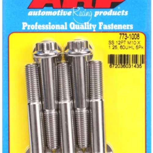 M10 x 1.25 x 60 12pt SS bolts (5pcs)