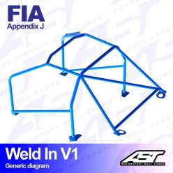  Roll Cage ALFA ROMEO 155 (Tipo 167) 4-doors Sedan FWD WELD IN V1