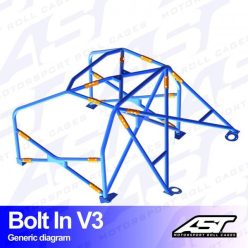 Roll Cage BMW (E30) 3-Series 5-doors Touring RWD BOLT IN V3