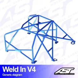 Roll Cage BMW (E30) 3-Series 5-doors Touring RWD WELD IN V4