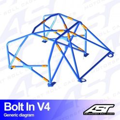   Roll Cage BMW 1-Series (E81) 3-doors Hatchback RWD BOLT IN V4