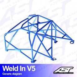   Roll Cage BMW 1-Series (E81) 3-doors Hatchback RWD WELD IN V5