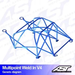   Roll Cage BMW 1-Series (E82) 2-doors Coupe RWD MULTIPOINT WELD IN V4