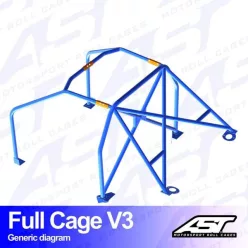   Roll Cage FIAT Seicento (Type 187) 3-doors Hatchback FWD FULL CAGE V3