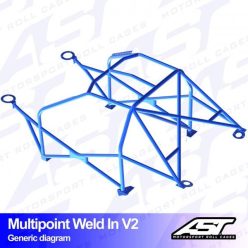  Roll Cage HONDA Civic (EP) 3-doors Hatchback MULTIPOINT WELD IN V2