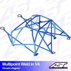   Roll Cage HONDA Prelude (5gen) 2-door Coupe MULTIPOINT WELD IN V4