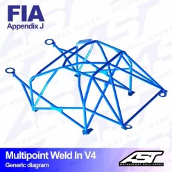   Roll Cage MAZDA MX-5 (NB) 2-doors Roadster MULTIPOINT WELD IN V4