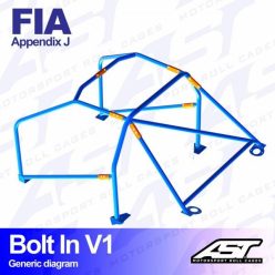 Roll Cage MINI Cooper (R53) 3-door Hatchback BOLT IN V1