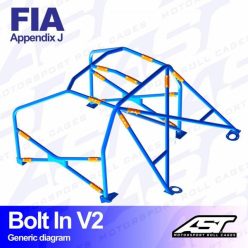 Roll Cage MINI Cooper (R53) 3-door Hatchback BOLT IN V2
