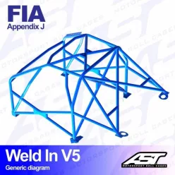  Roll Cage RENAULT Clio (Phase 2) 3-doors Hatchback WELD IN V5