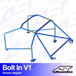   Roll Cage RENAULT Clio (Phase 3) 3-doors Hatchback BOLT IN V1